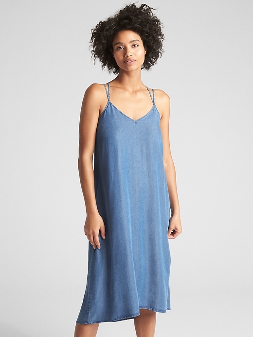 Image number 1 showing, Strappy Cami Midi Dress in TENCEL&#153