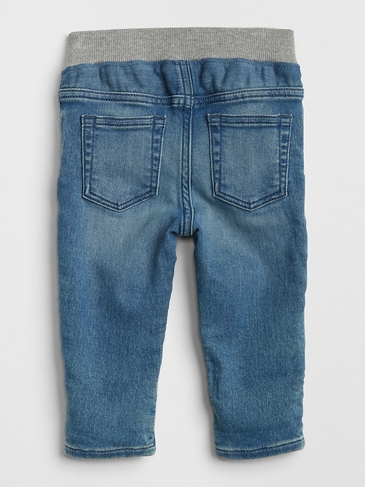 2 of 8 showing, with the color medium wash of product Baby Pull-On Slim Jeans