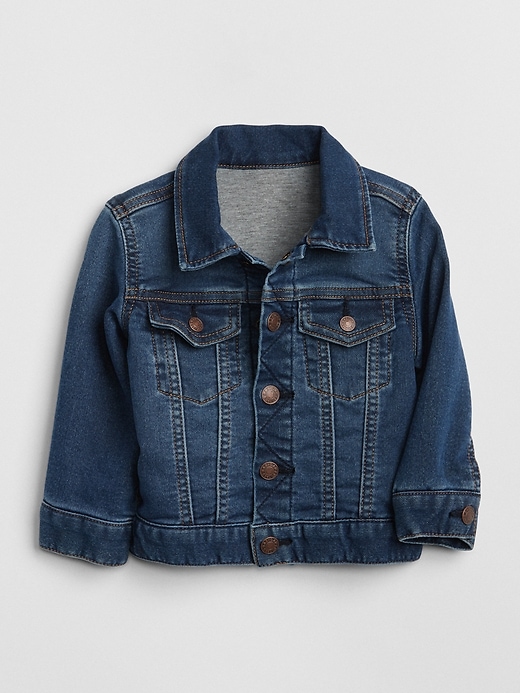 Image number 1 showing, Baby Icon Jersey-Lined Denim Jacket