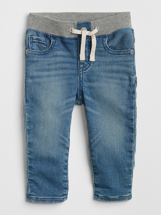 1 of 8 showing, with the color medium wash of product Baby Pull-On Slim Jeans