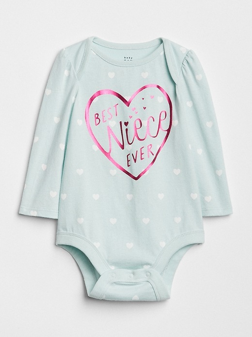View large product image 1 of 1. Graphic Long Sleeve Bodysuit