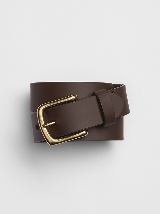 1 of 8 showing, with the color brown of product Kids Leather Belt