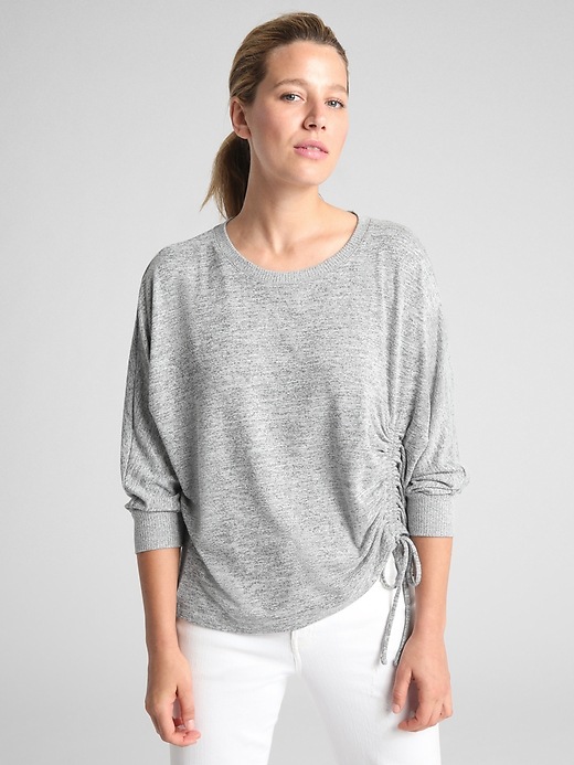Image number 1 showing, Softspun Cinched Pullover Sweater