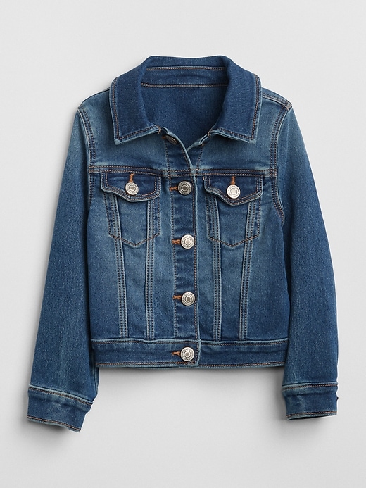 1 of 8 showing, with the color medium wash of product Toddler Icon Denim Jacket