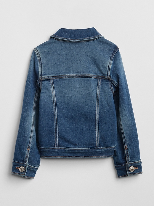 2 of 8 showing, with the color medium wash of product Toddler Icon Denim Jacket