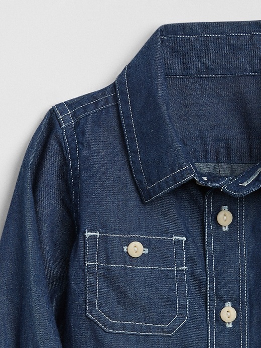 Image number 3 showing, Chambray Long Sleeve Shirt