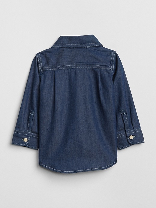 Image number 2 showing, Chambray Long Sleeve Shirt