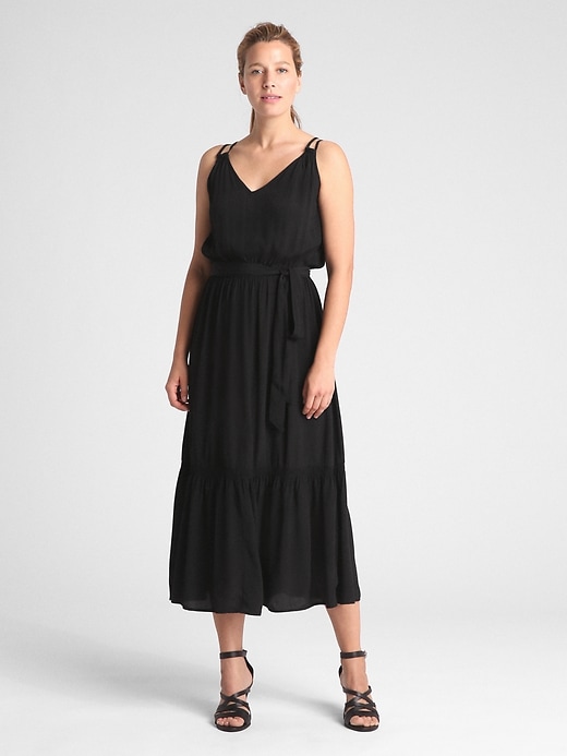 Image number 3 showing, Strappy Tiered Midi Dress
