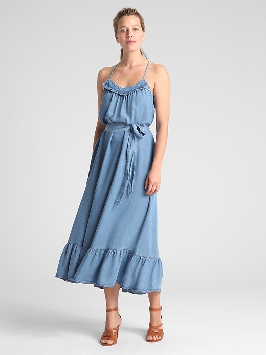 Image number 3 showing, Ruffle Cami Maxi Dress in TENCEL&#153