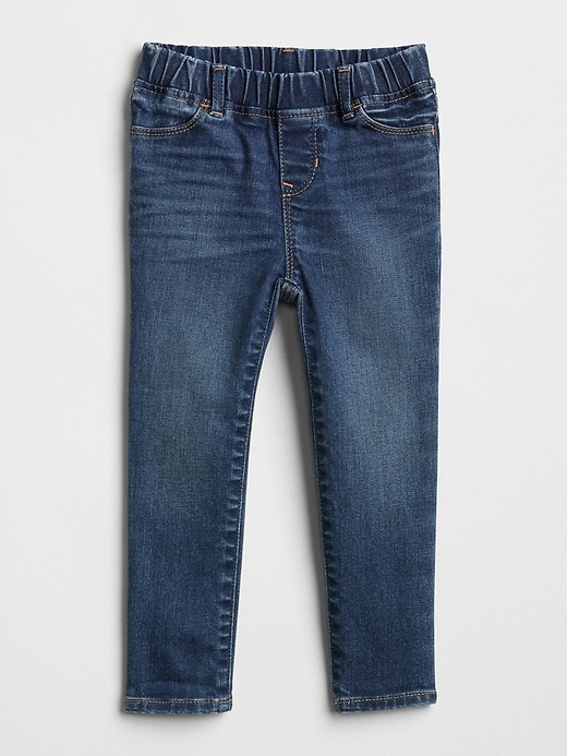 1 of 8 showing, with the color medium wash of product Toddler Jeggings with Stretch
