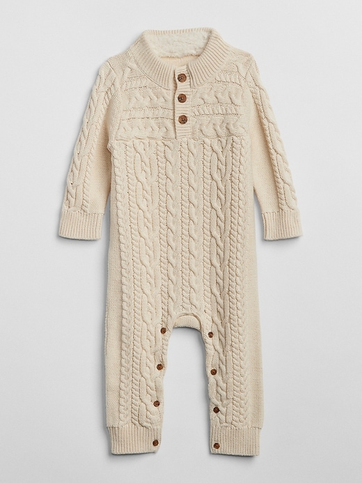 Image number 1 showing, Cable-Knit One-Piece