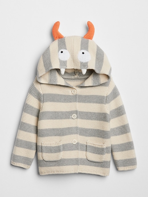 1 of 8 showing, with the color light heather gray of product Monster Garter Hoodie Sweater