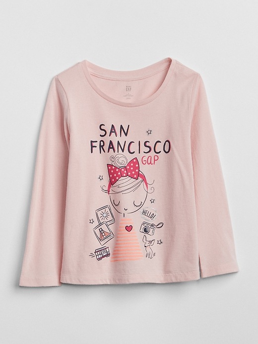 1 of 8 showing, with the color Bea - San Francisco of product Graphic Long Sleeve T-Shirt