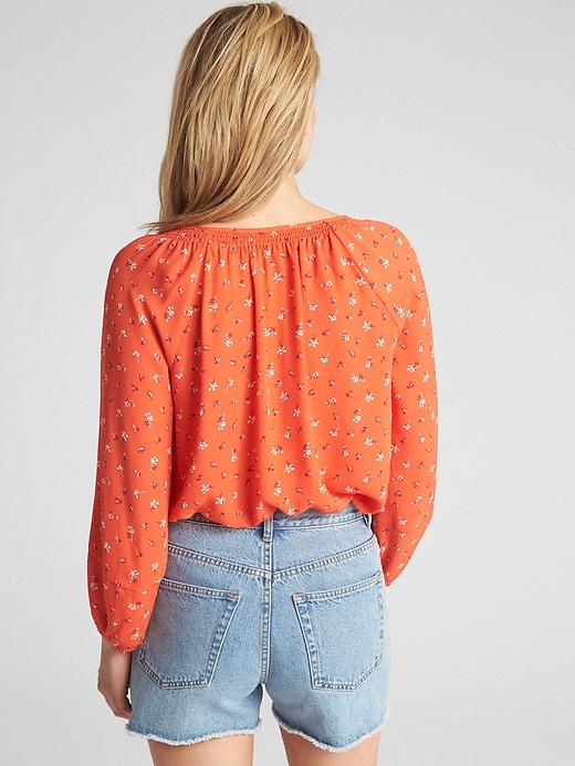 Image number 2 showing, Floral Balloon Sleeve Blouse