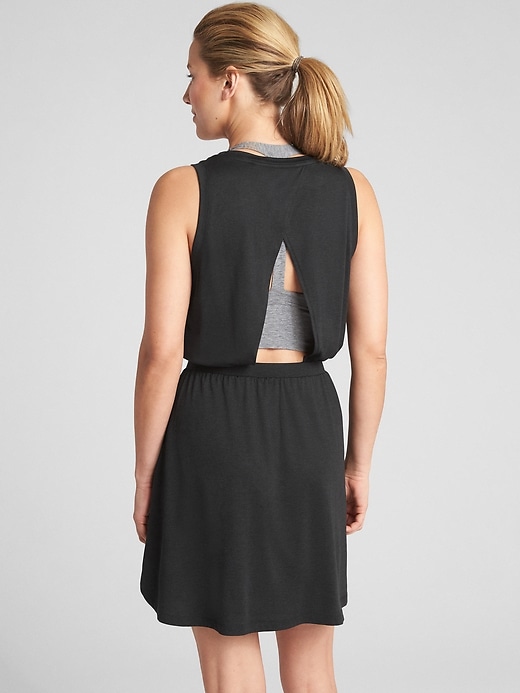 GapFit Sleeveless Cut-Out Dress in Brushed Tech Jersey | Gap GapFit Sleeveless Cut-Out Dress in Brushed Tech Jersey | Gap