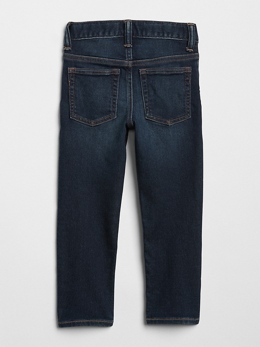 2 of 8 showing, with the color DARK WASH INDIGO of product Toddler Slim Jeans with Washwell™