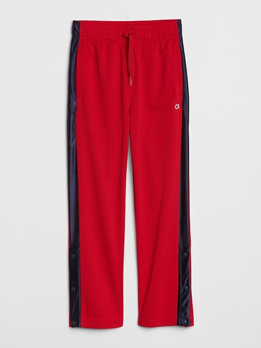 1 of 8 showing, with the color modern red of product GapFit Kids Pull-On Snap Pants