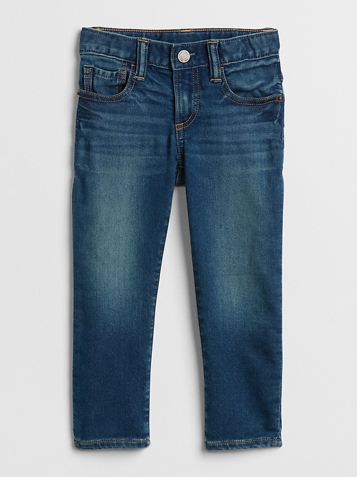 1 of 8 showing, with the color medium wash of product Toddler Slim Jeans with Washwell™