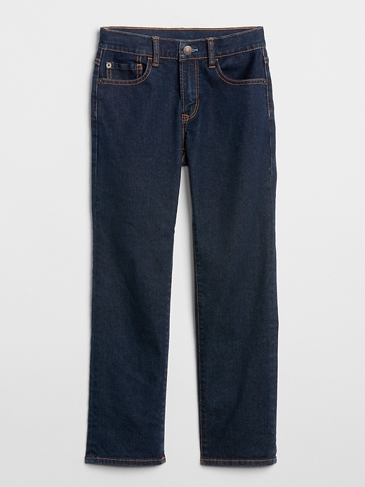 1 of 8 showing, with the color dark wash of product Kids Straight Jeans with Washwell™