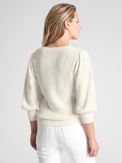 Image number 2 showing, Balloon Sleeve Pullover Sweater