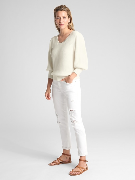 Image number 3 showing, Balloon Sleeve Pullover Sweater