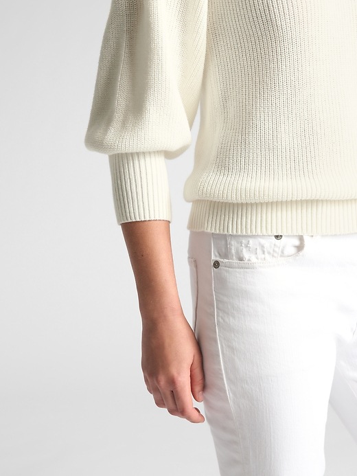 Image number 5 showing, Balloon Sleeve Pullover Sweater