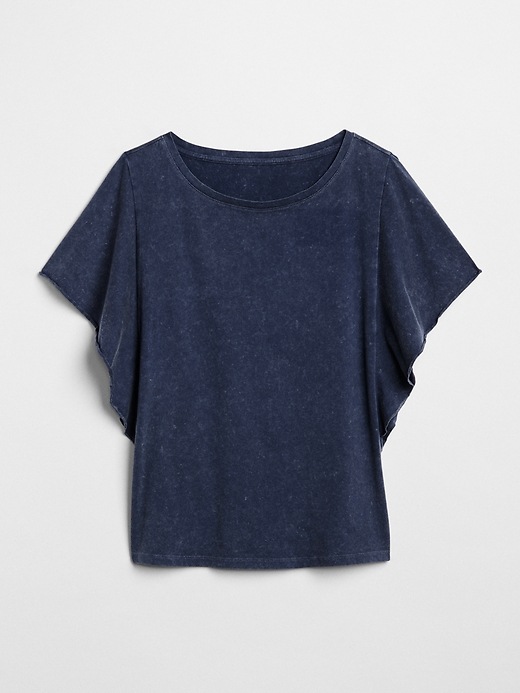Image number 6 showing, Vintage Wash Flutter Sleeve T-Shirt