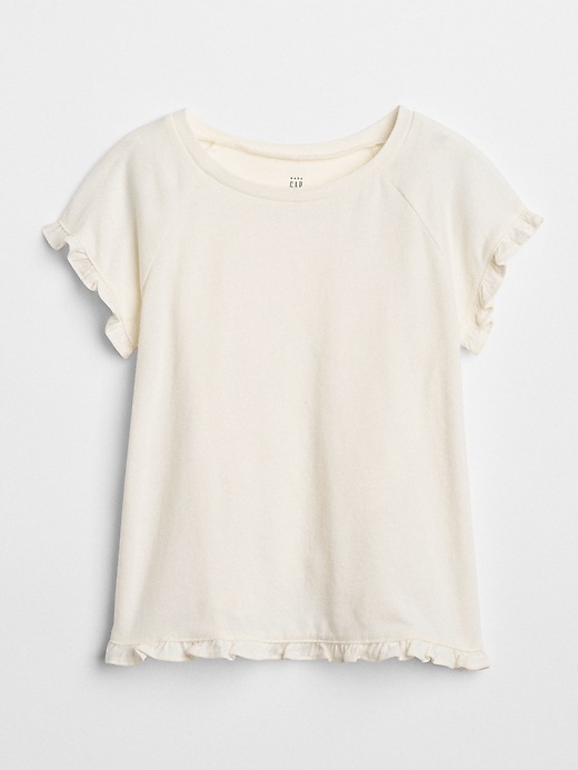 View large product image 1 of 1. Layered-Back Ruffle T-Shirt