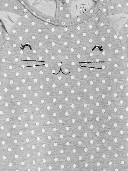Image number 3 showing, Cat Dot Double-Faced One-Piece