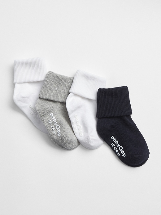 View large product image 1 of 1. Toddler Roll Socks (4-Pack)