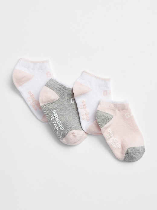 1 of 8 showing, with the color multi of product Toddler Gap Logo No-Show Socks (4-Pack)