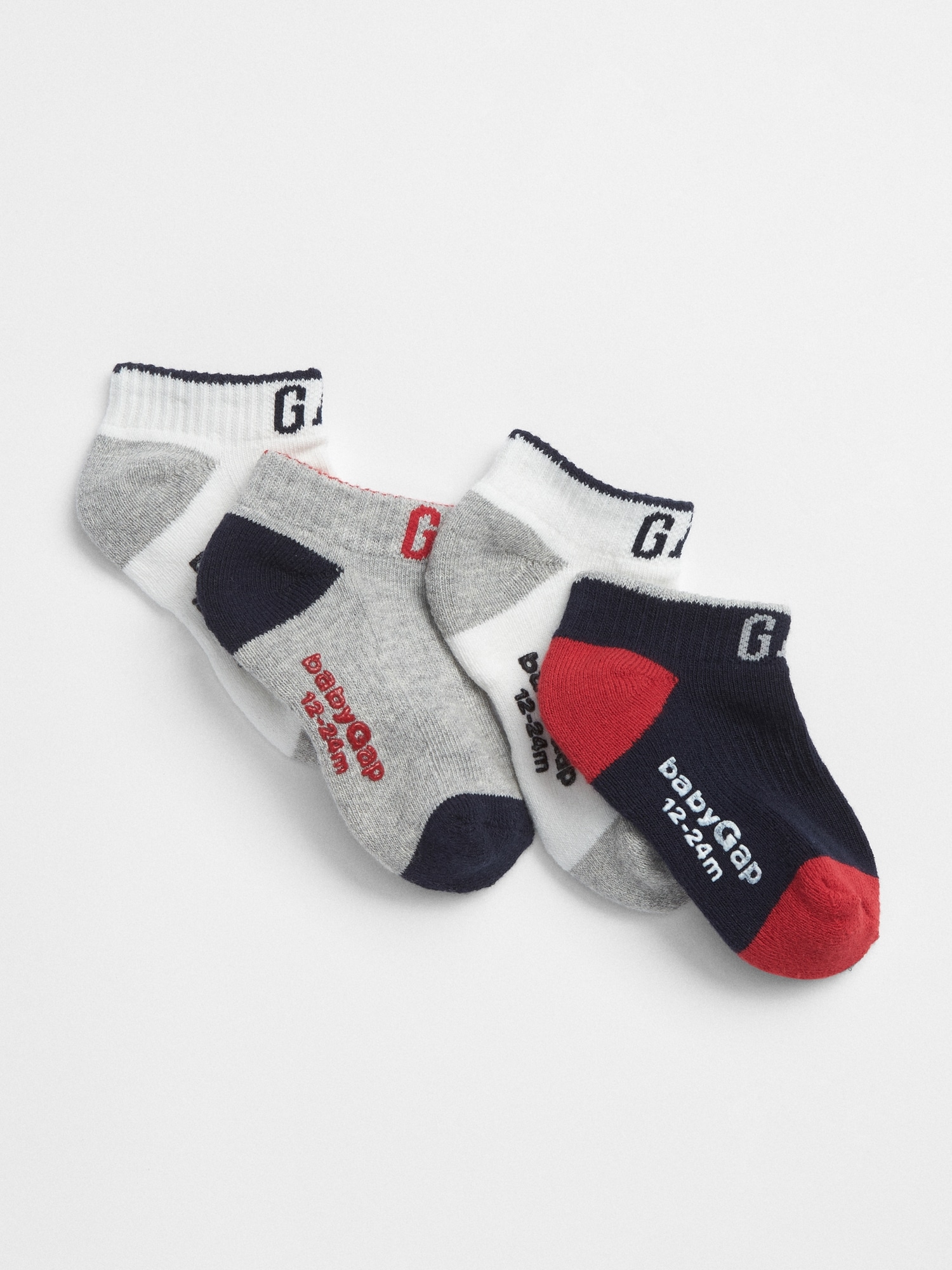 Toddler Gap Logo NoShow Socks (4Pack) Gap