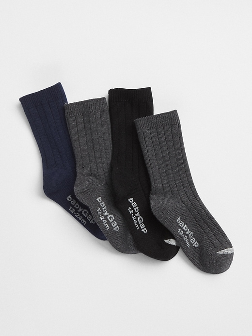 1 of 8 showing, with the color multi of product Toddler Dress Socks (4-Pack)