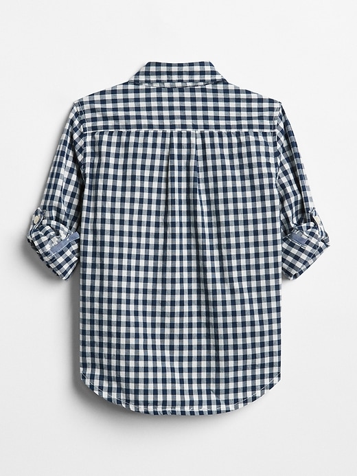 View large product image 2 of 3. Toddler Gingham Convertible Shirt