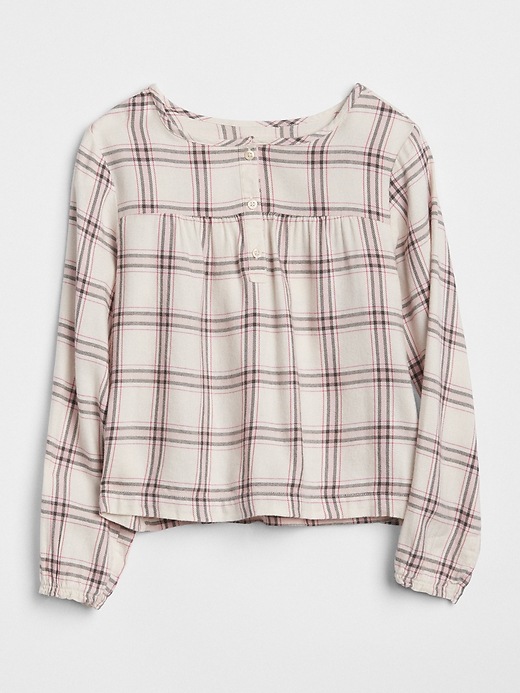 Image number 1 showing, Plaid Henley Top