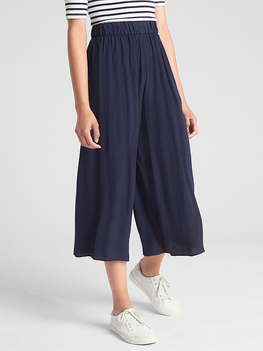 View large product image 1 of 1. Crop Wide Leg Pants