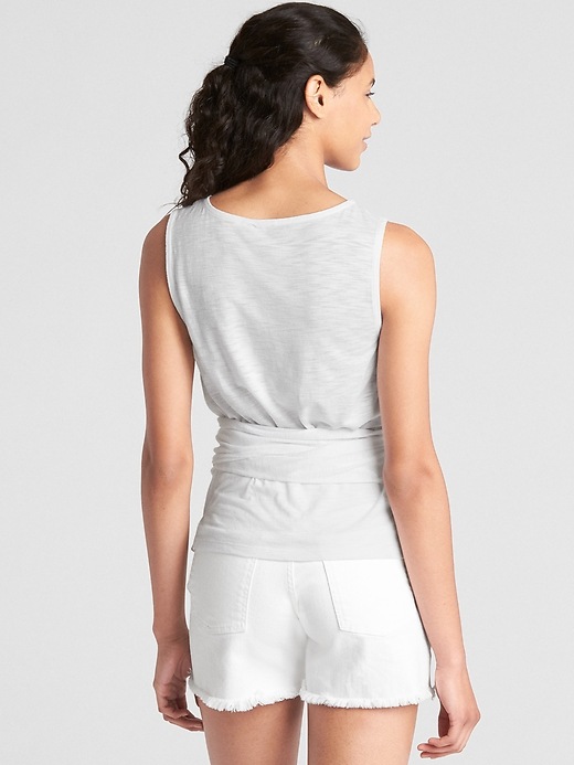 Image number 2 showing, Sleeveless Tie-Waist Top