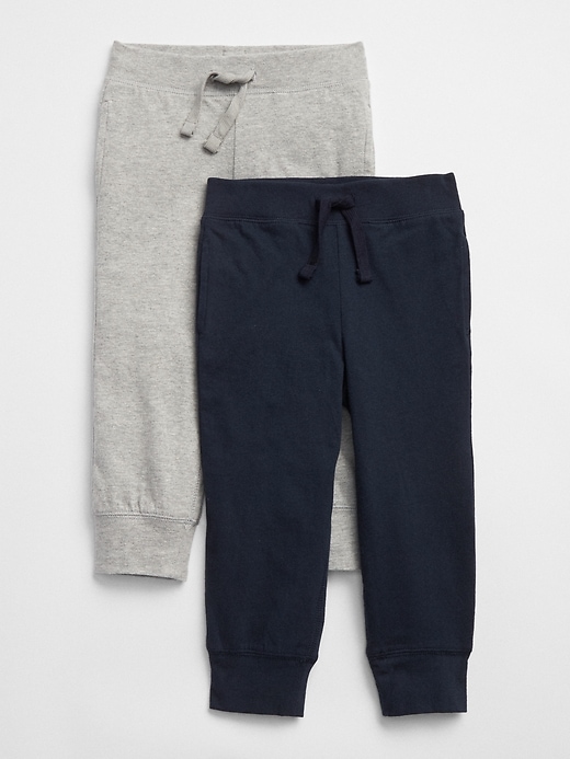 1 of 8 showing, with the color multi of product Toddler Organic Cotton Pull-On Joggers (2-Pack)