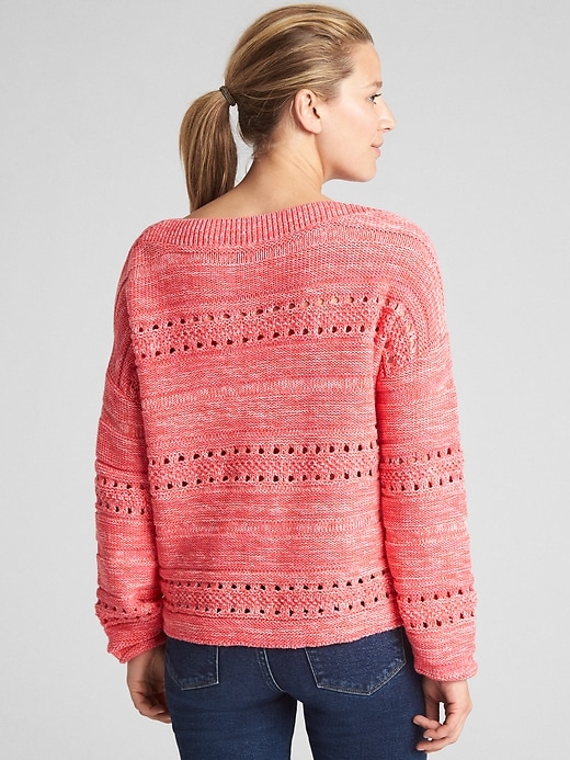 Image number 2 showing, Textured Wide-Neck Pullover Sweater