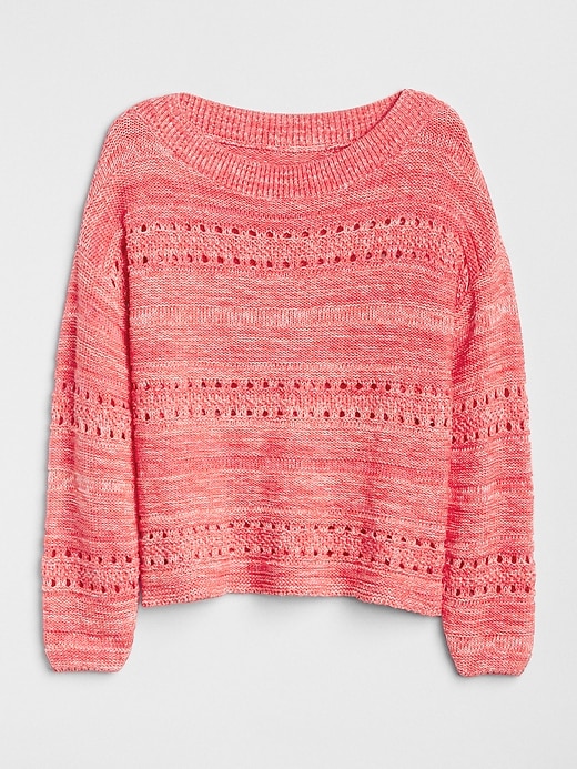 Image number 6 showing, Textured Wide-Neck Pullover Sweater