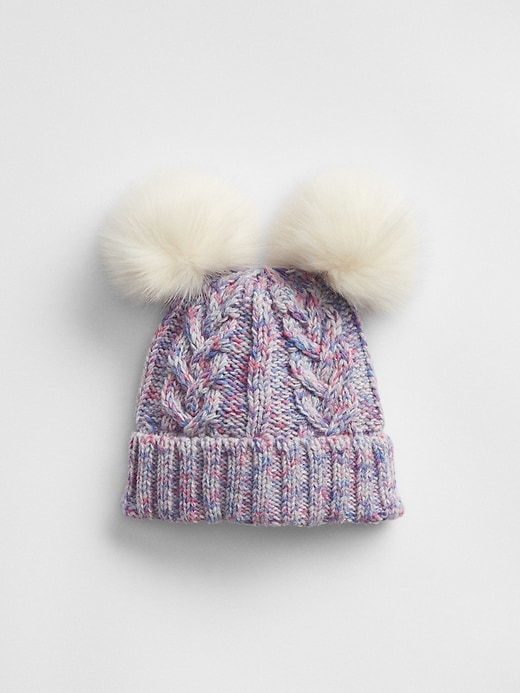 View large product image 1 of 1. Cable-Knit Pom Beanie