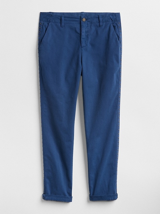 Image number 6 showing, Girlfriend Twill Stripe Chinos with Stud Detail