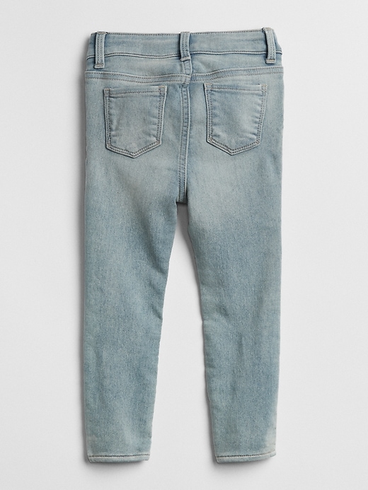 2 of 8 showing, with the color medium wash of product Toddler Skinny Jeans with Stretch