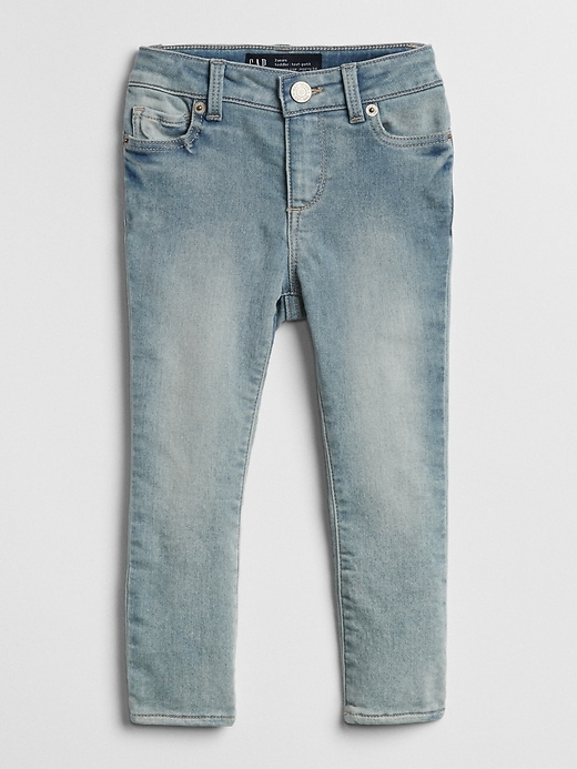 1 of 8 showing, with the color medium wash of product Toddler Skinny Jeans with Stretch