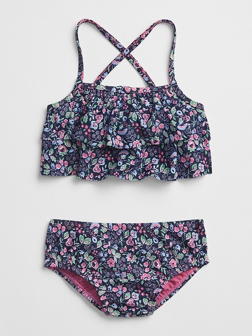Image number 1 showing, Floral Ruffle Swim Two-Piece