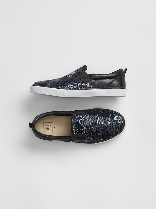 Image number 1 showing, Flippy Sequin Slip-On Sneakers