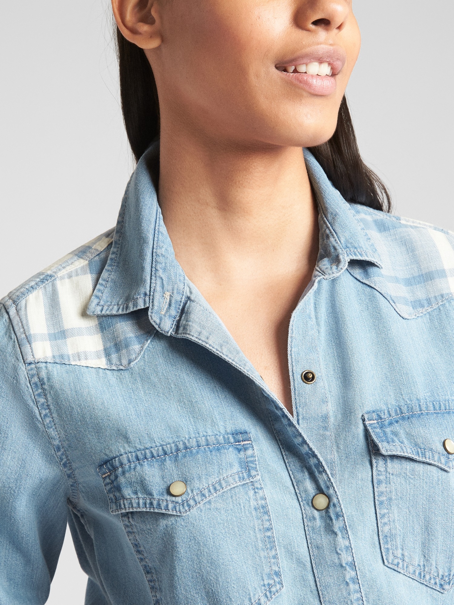 Denim Plaid Shirt