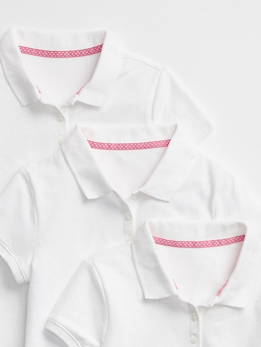 Image number 2 showing, Kids Uniform Short Sleeve Polo Shirt (3-Pack)