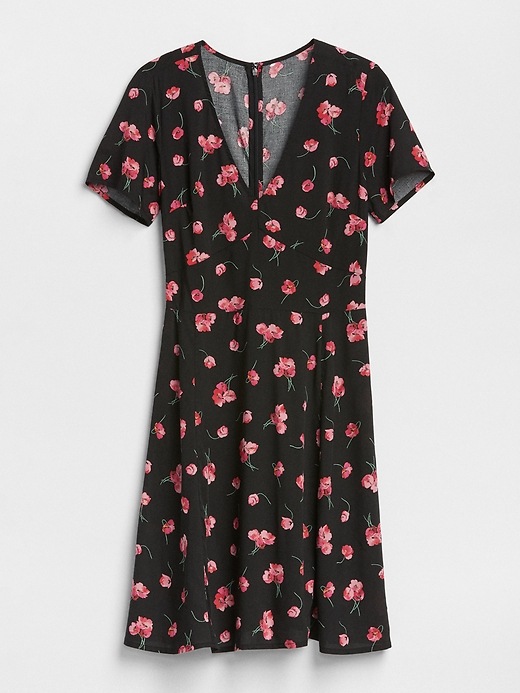 Image number 6 showing, Short Sleeve Floral Print Fit and Flare Dress