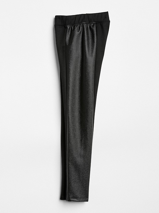 Image number 4 showing, Faux-Leather Panel Ponte Pants